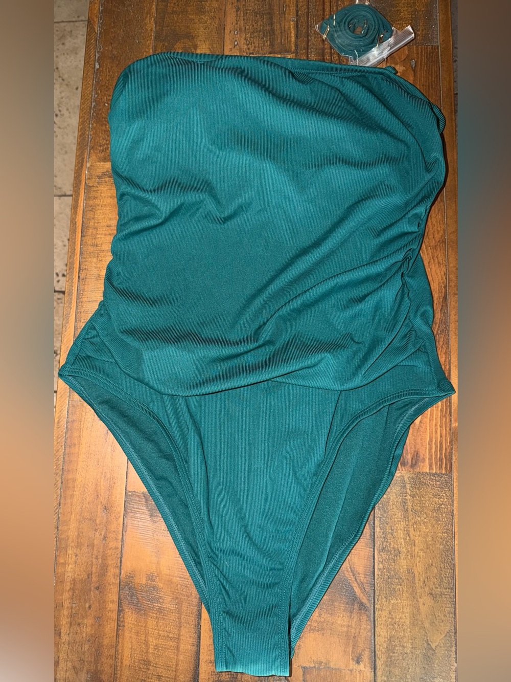 Target Women’s Teal Strapless One-Piece Swimsuit